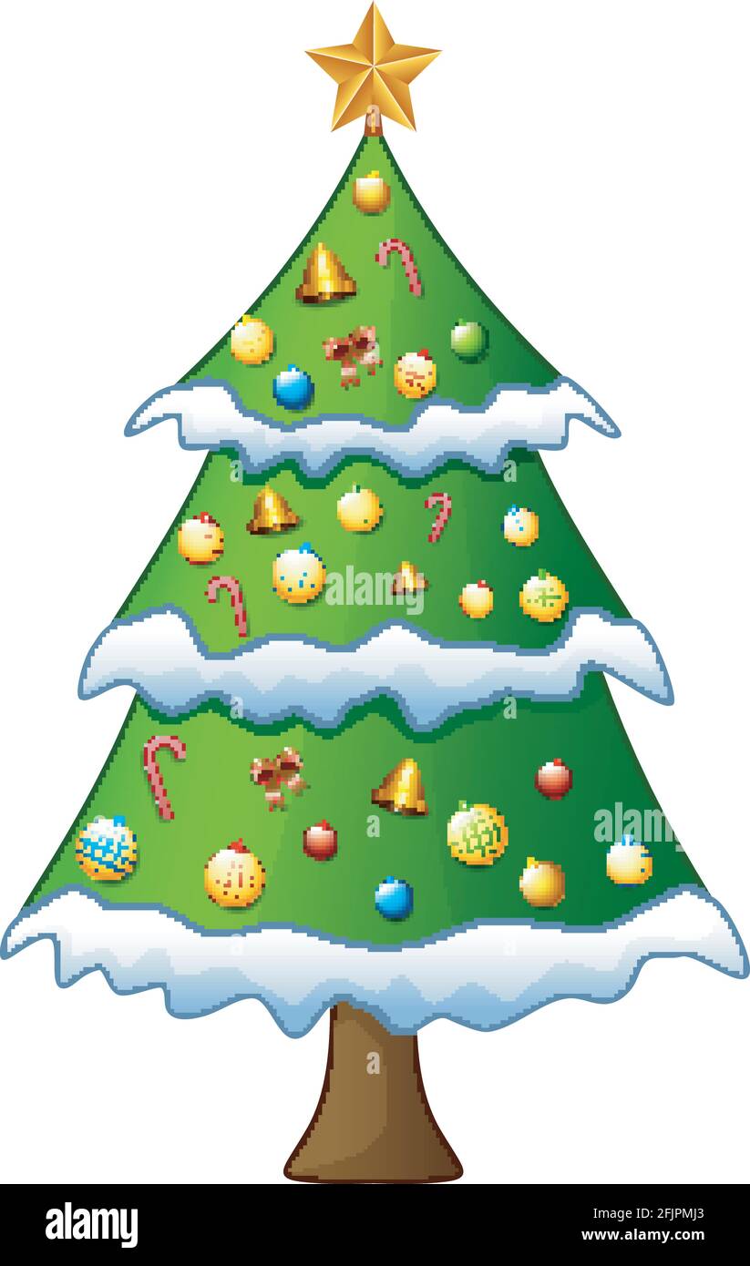 Christmas tree isolated on a white background Stock Vector Image & Art ...