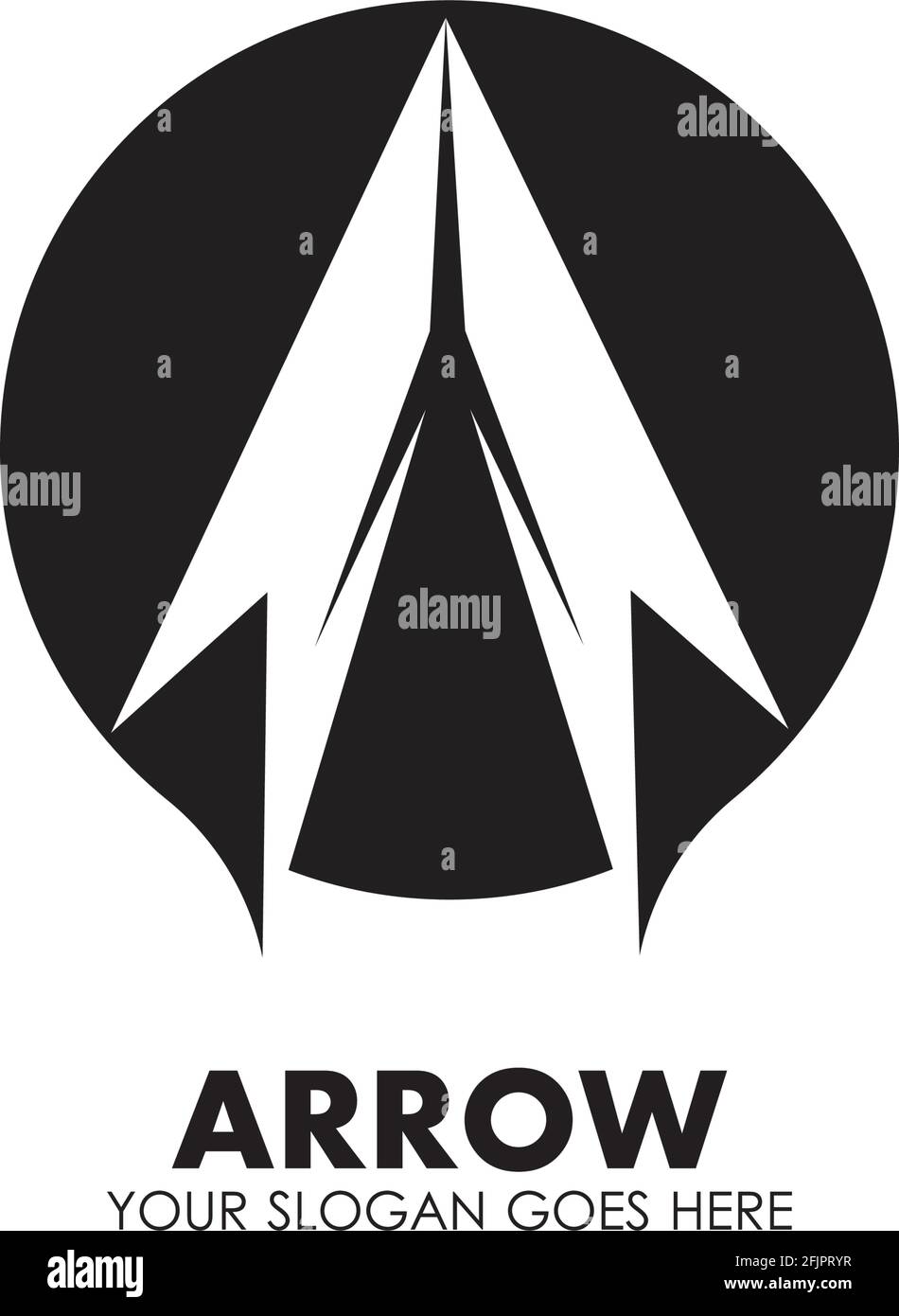 Arrow vector illustration icon Logo Template design Stock Vector
