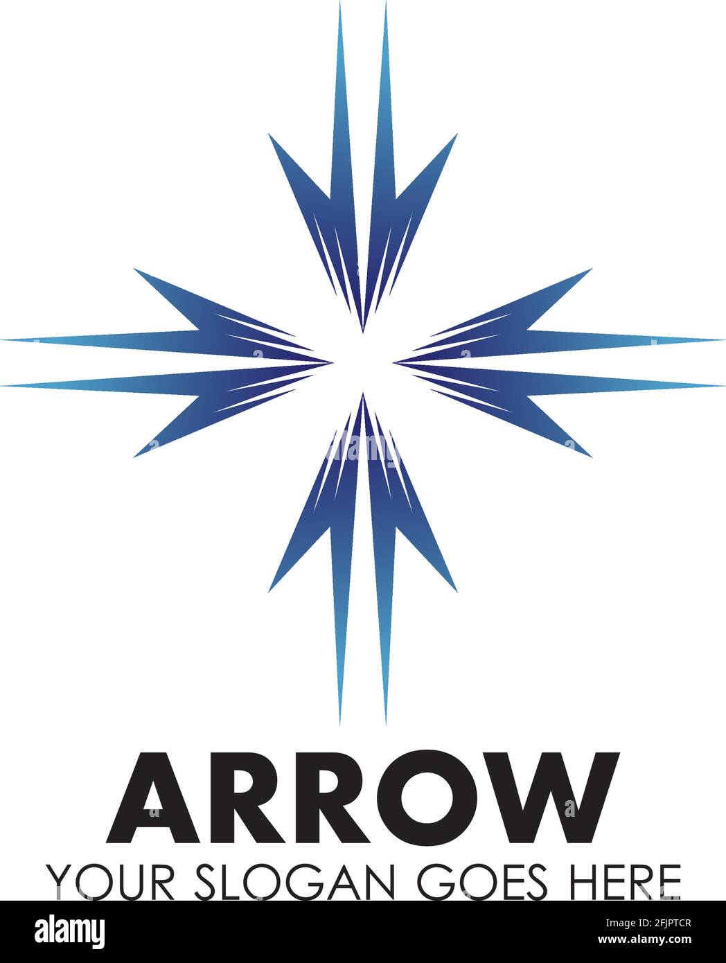 Arrow vector illustration icon Logo Template design Stock Vector