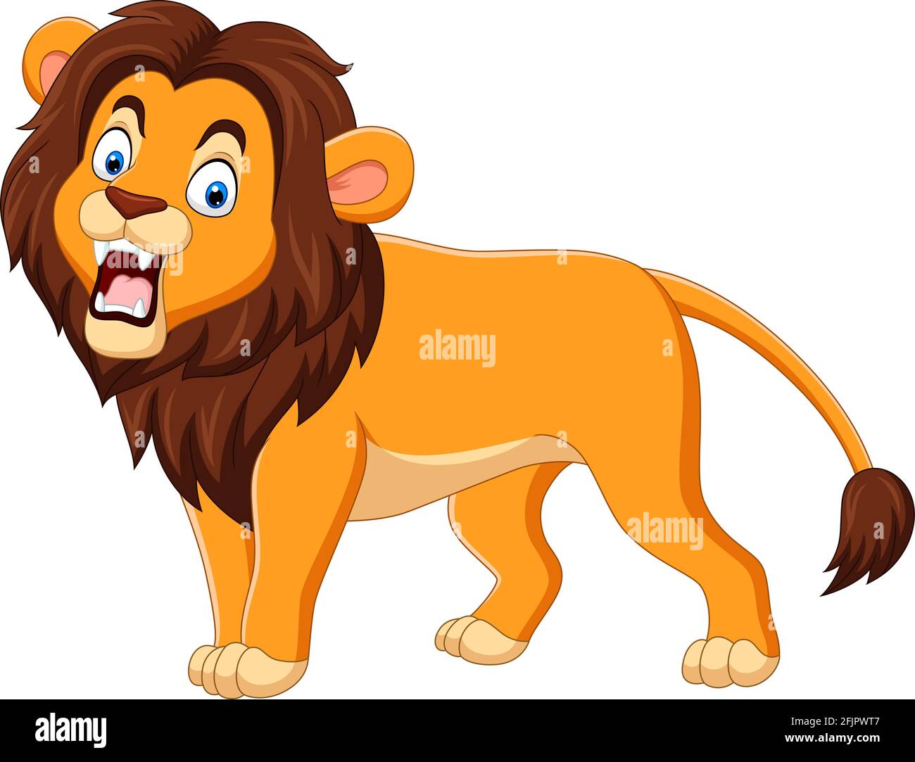 Angry lion roaring Cut Out Stock Images & Pictures - Alamy