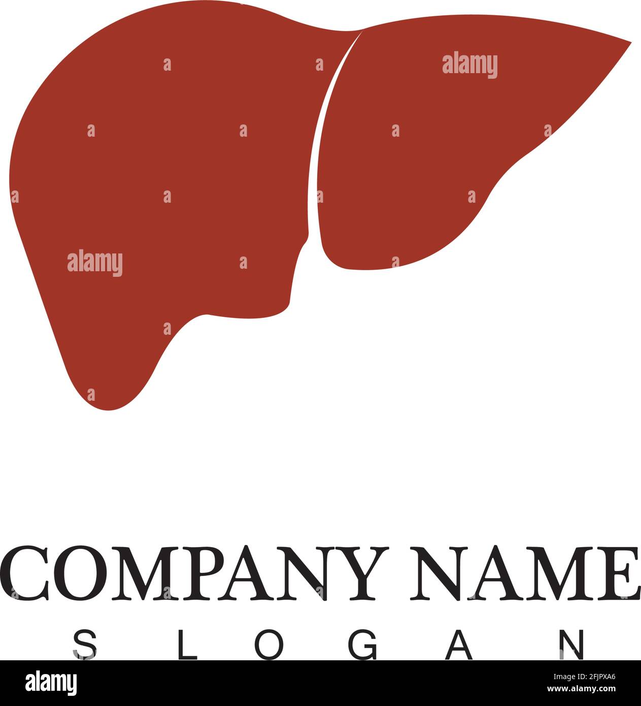 liver icon flat logo Stock Vector