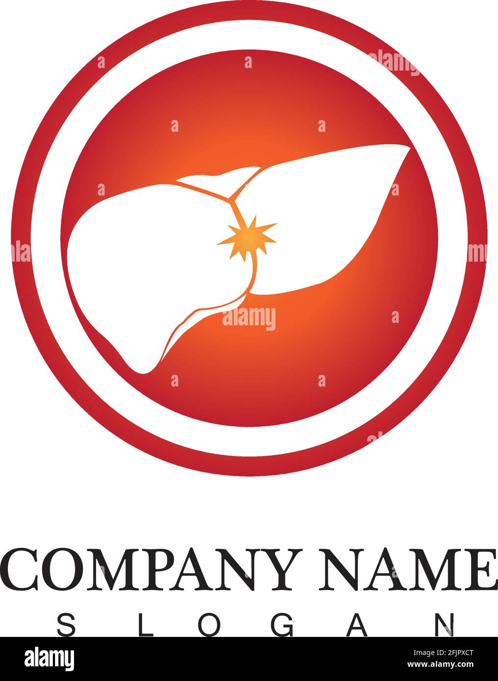 liver icon flat logo Stock Vector