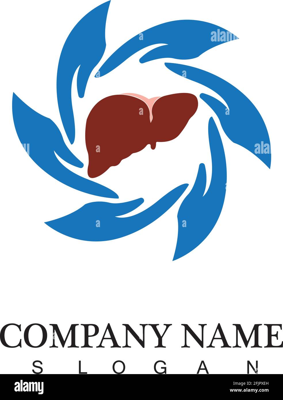liver icon flat logo Stock Vector