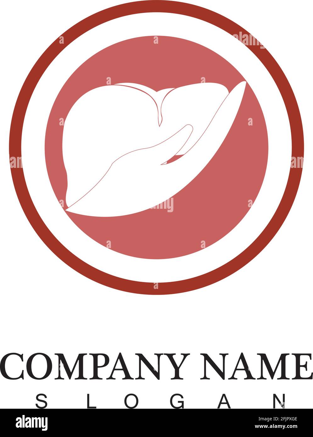 liver icon flat logo Stock Vector