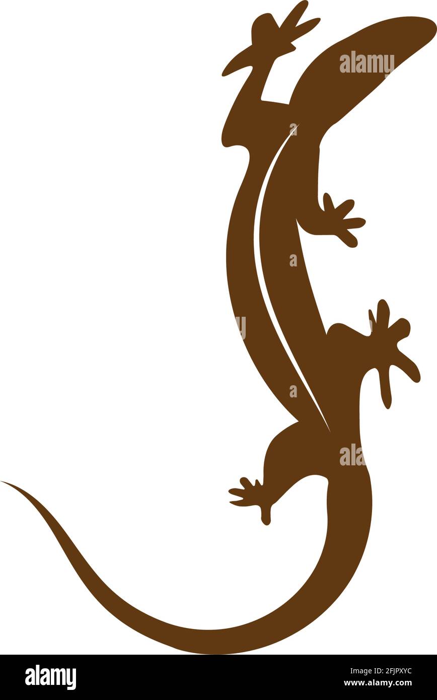 lizard vector icon logo and symbol Stock Vector