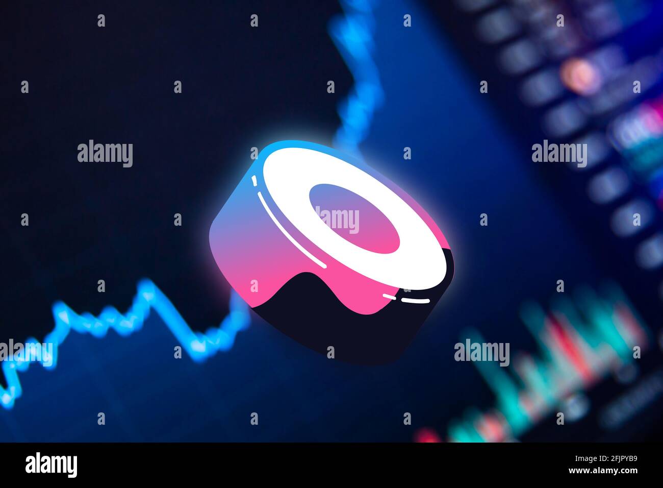 SushiSwap SUSHI Cryptocurrency. SushiSwap coin growth chart on the  exchange, chart Stock Photo - Alamy
