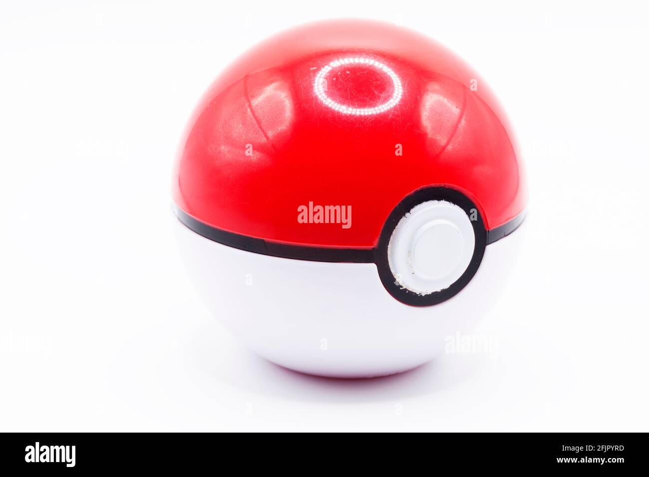 Umea, Norrland Sweden - April 2, 2021: pokemon ball on white studio  background Stock Photo - Alamy