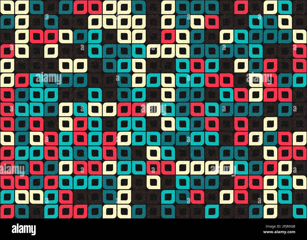 Abstract Geometrical generative computational art illustration Stock Vector
