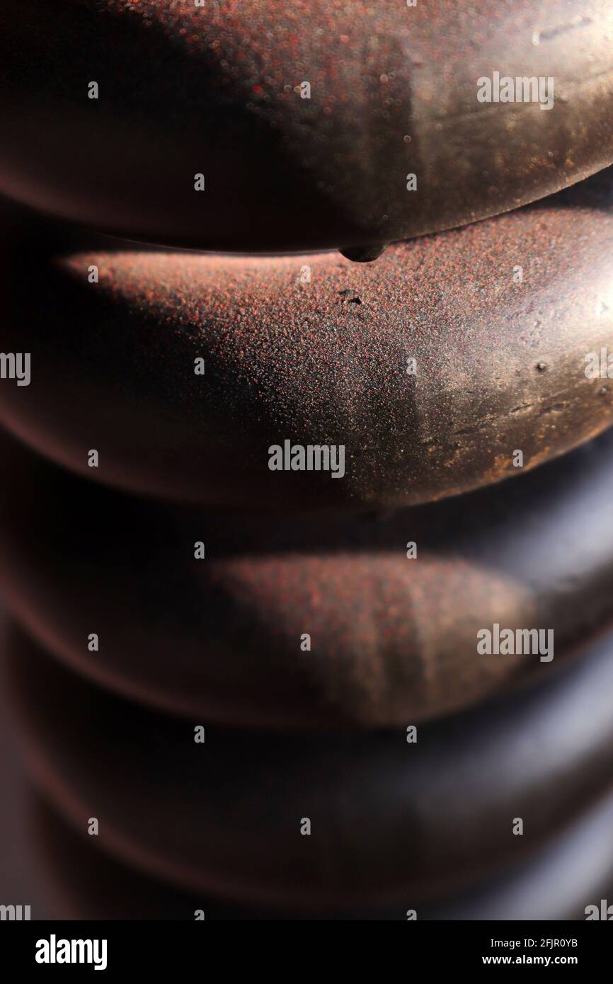 Large steel spring background texture Stock Photo