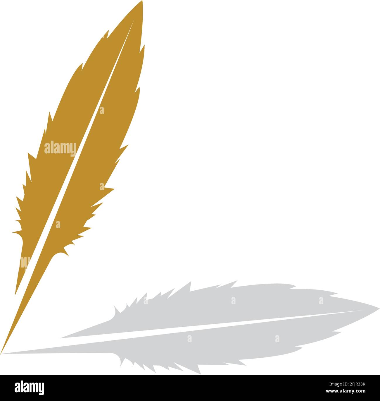 feather pen write sign logo template app icons Stock Vector Image & Art ...