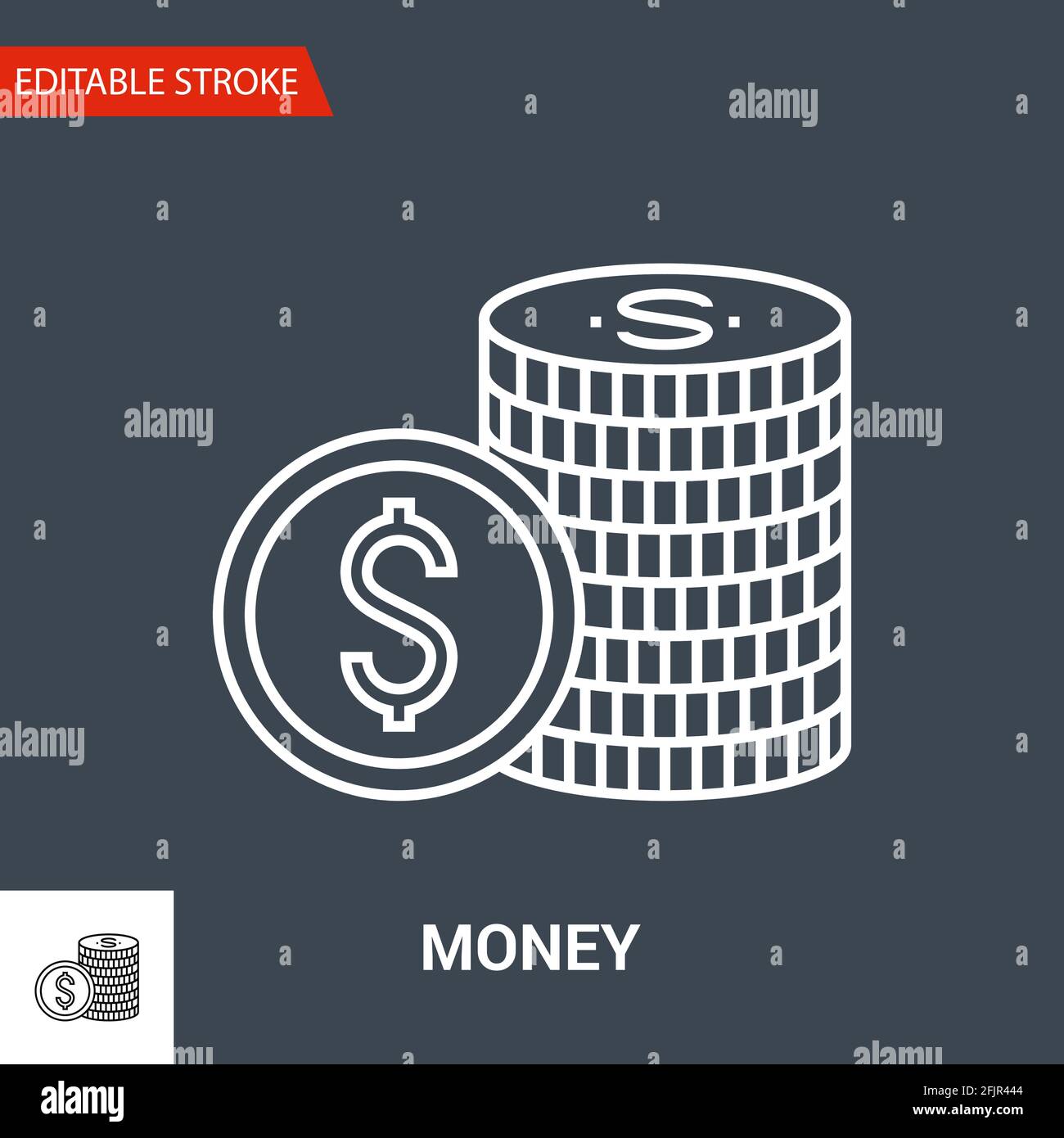 Money Icon. Thin Line Vector Illustration Stock Vector Image & Art - Alamy