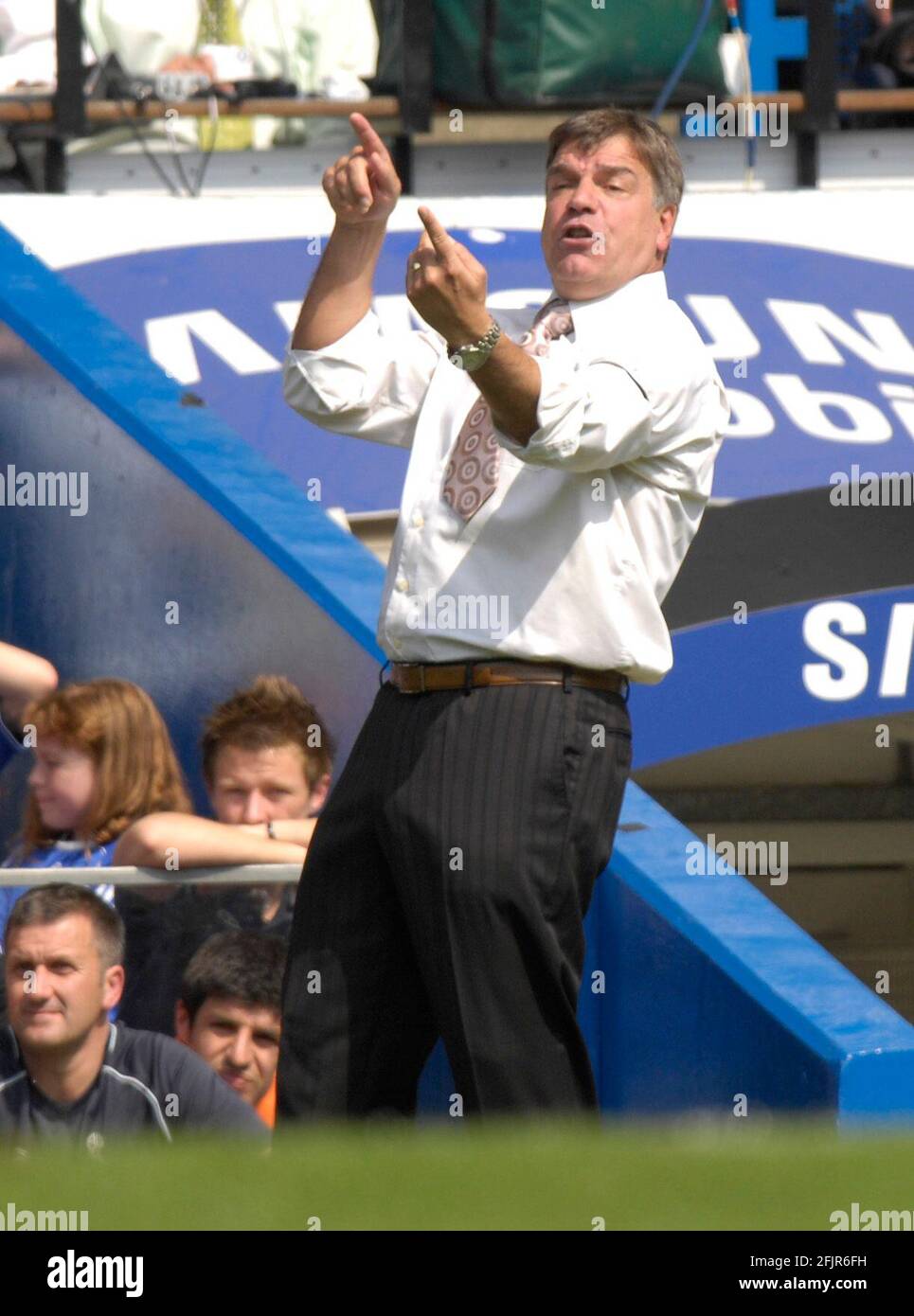 CHELSEA V BOLTON. SAM ALLARDYCE THE BOLTON MANAGER DURING HIS FINAL GAME IN CHARGE.   28/4/07 PICTURE DAVID ASHDOWNPREMIERSHIP FOOTBALL Stock Photo