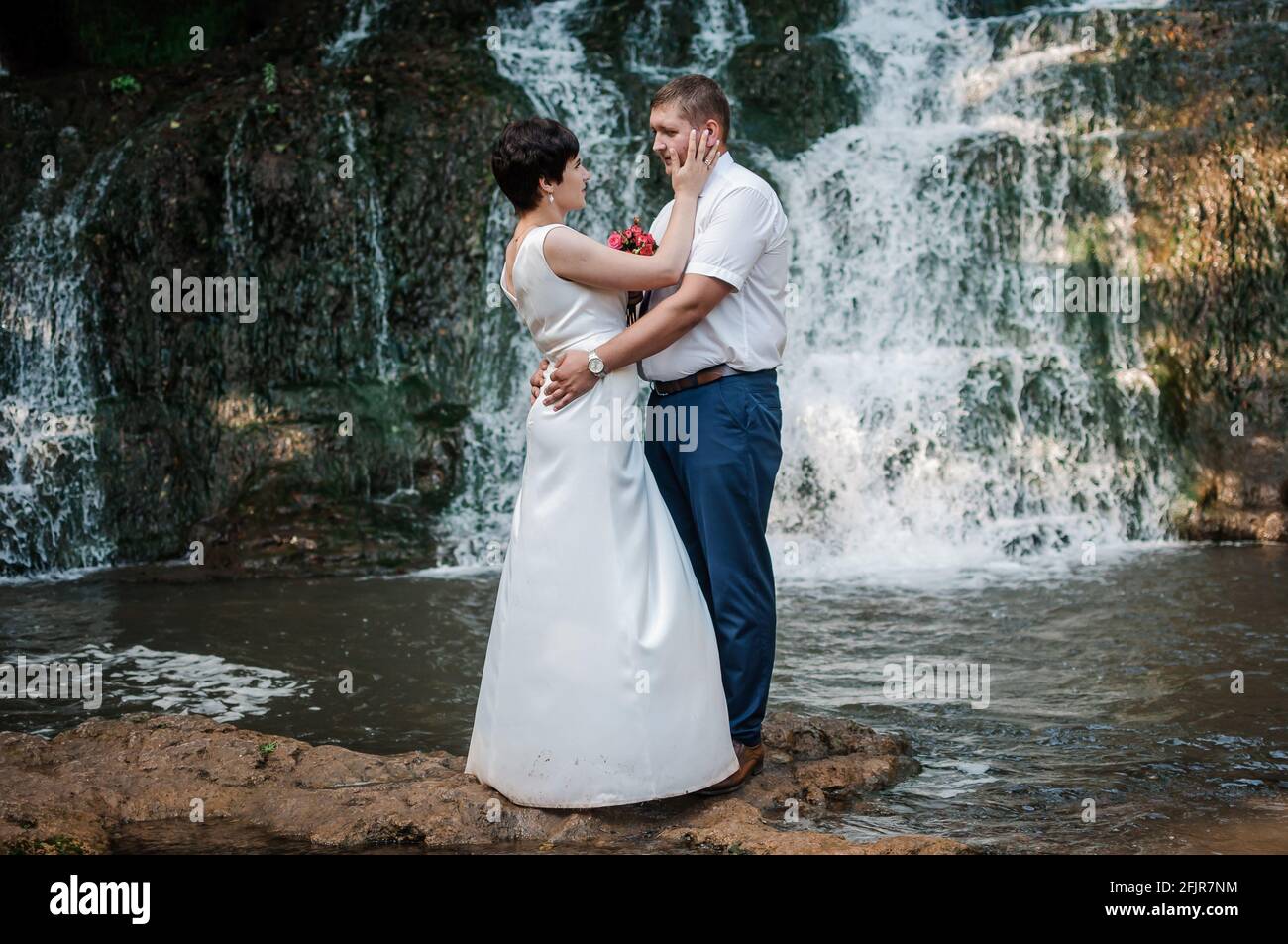 Beautiful couple newlyweds hugging hi-res stock photography and images ...