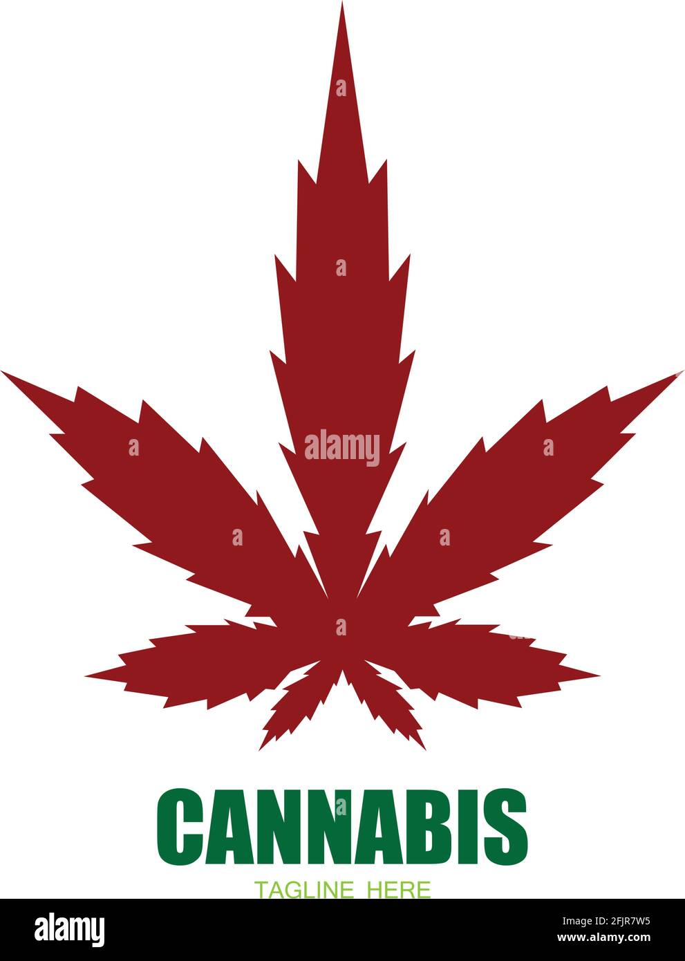 cannabis marijuana leaf icon vector Stock Vector