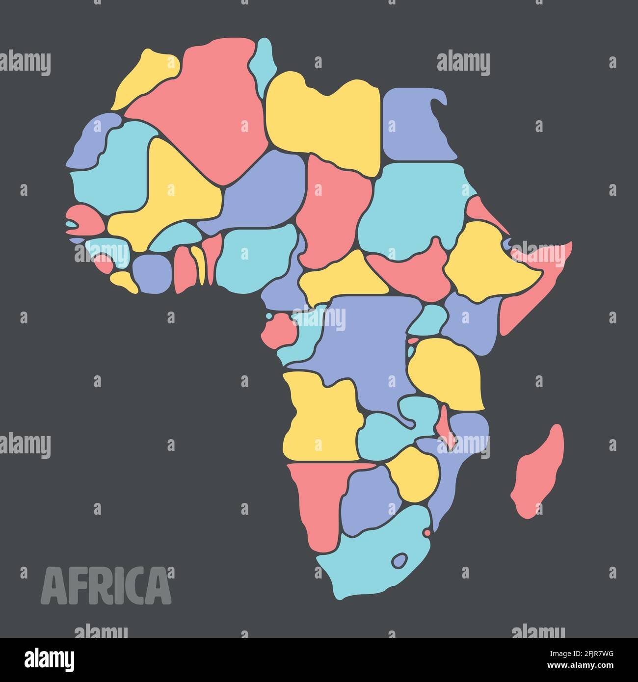 Smooth map of Africa continent Stock Vector Image & Art - Alamy