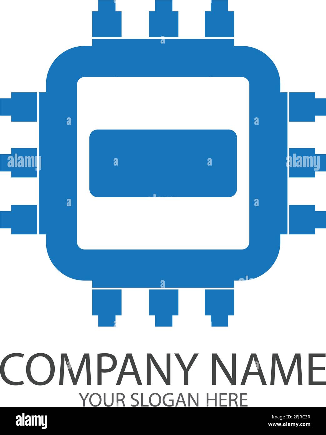 CPU simple vector icon illustration symbol template Stock Vector