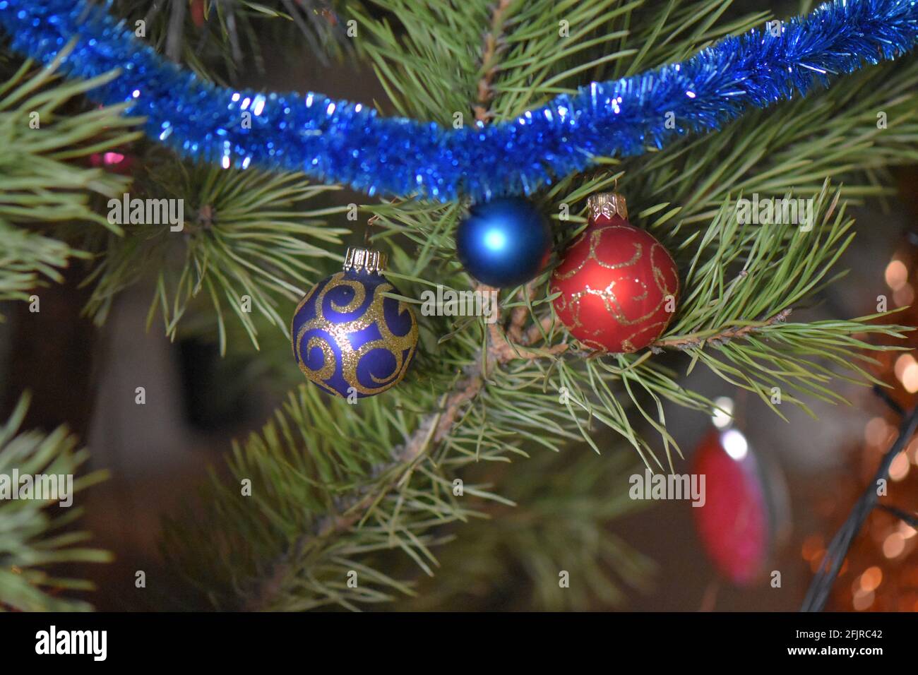 Christmas tree decorations Stock Photo - Alamy