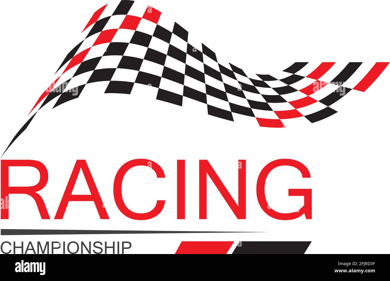 Race flag icon, simple design illustration vector Stock Vector