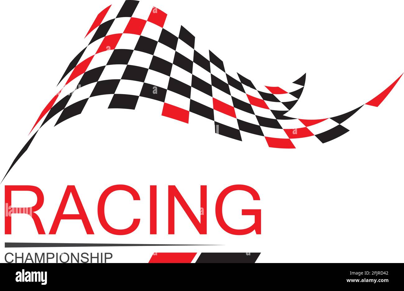 Race flag icon, simple design illustration vector Stock Vector