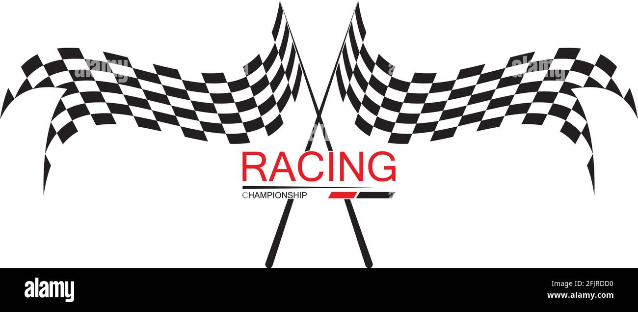 Race flag icon, simple design illustration vector Stock Vector