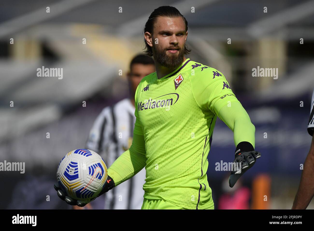 Florence, Italy. 25th Apr, 2021. Bartlomiej Dragowski of ACF Fiorentina reacts during the Serie A football match between ACF Fiorentina and Juventus FC at Artemio Franchi stadium in Firenze (Italy), April 25th, 2021. Photo Andrea Staccioli/Insidefoto Credit: insidefoto srl/Alamy Live News Stock Photo