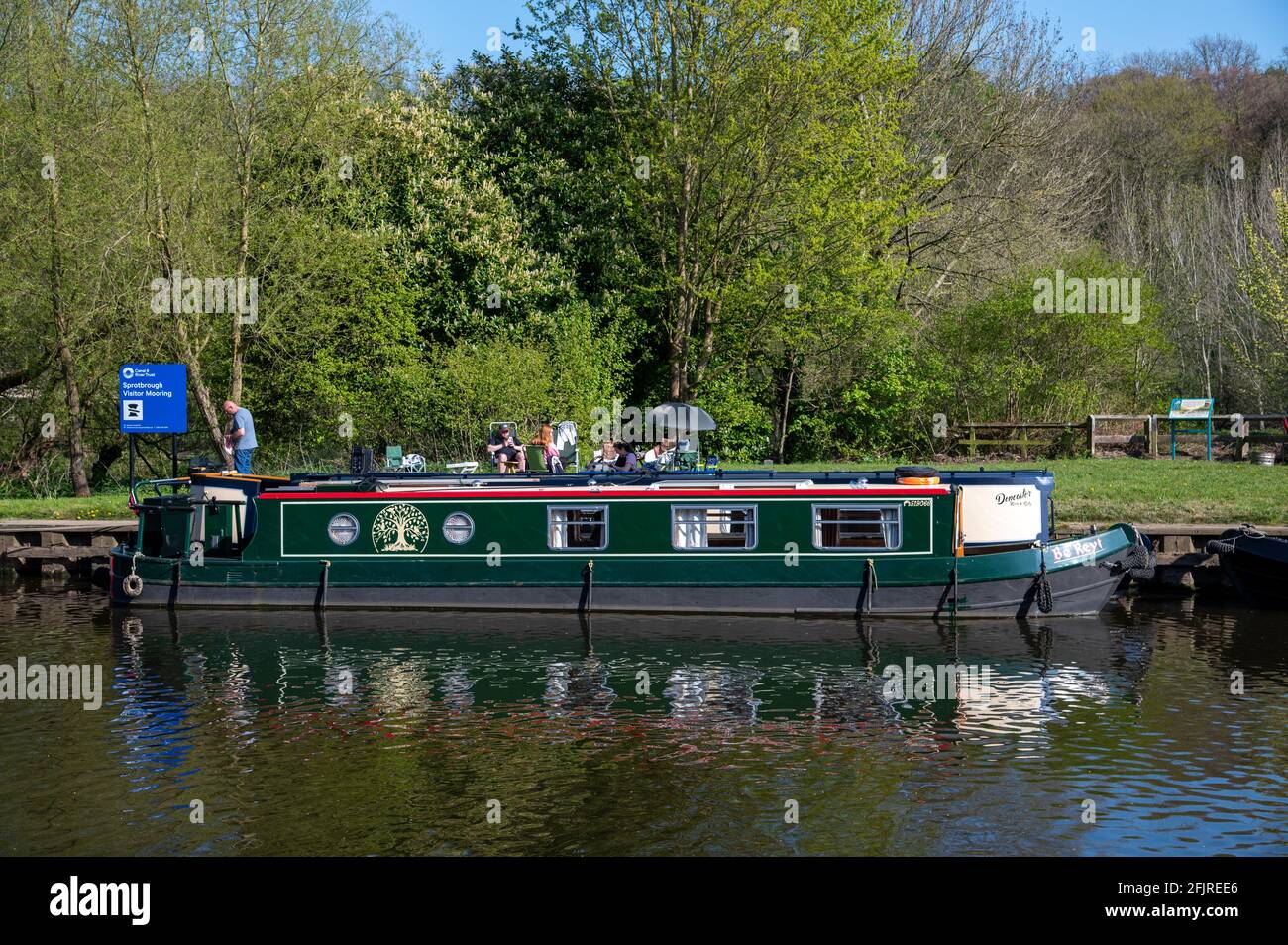 Pleasure boats on the South Yorkshire Navigational Canal, UK Stock Photo