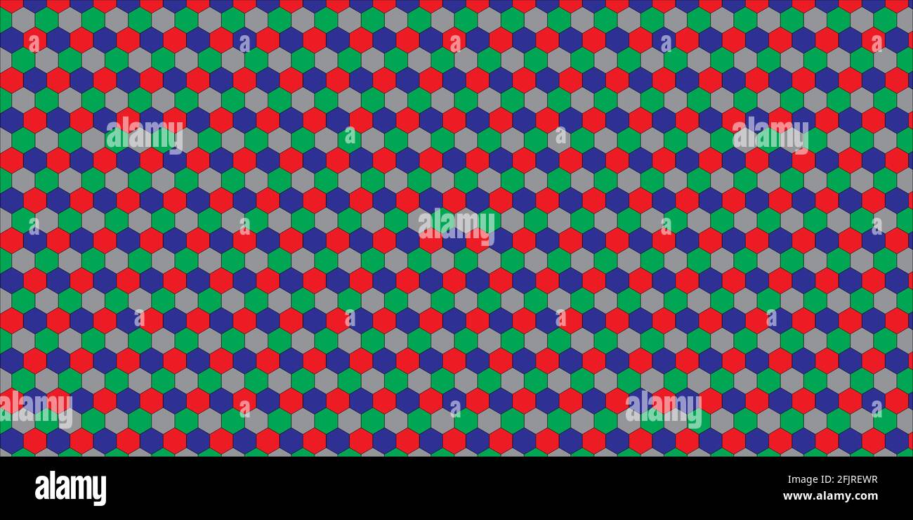 Hexagon grid background texture pattern colorful Honeycomb vector background Stock Vector