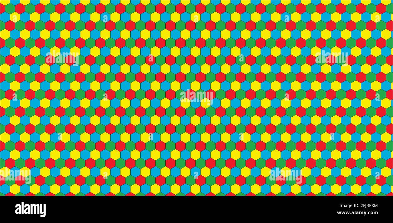 Hexagon grid background texture pattern colorful . Honeycomb vector background. Stock Vector