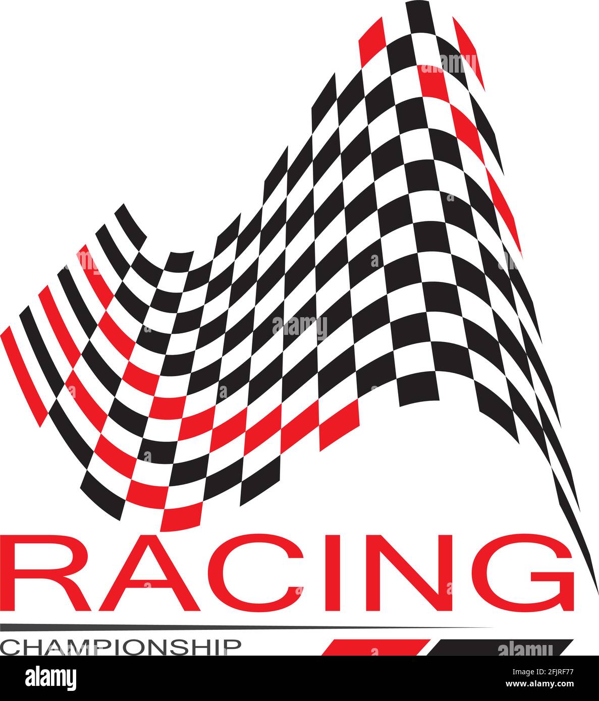 Race flag icon, simple design illustration vector Stock Vector