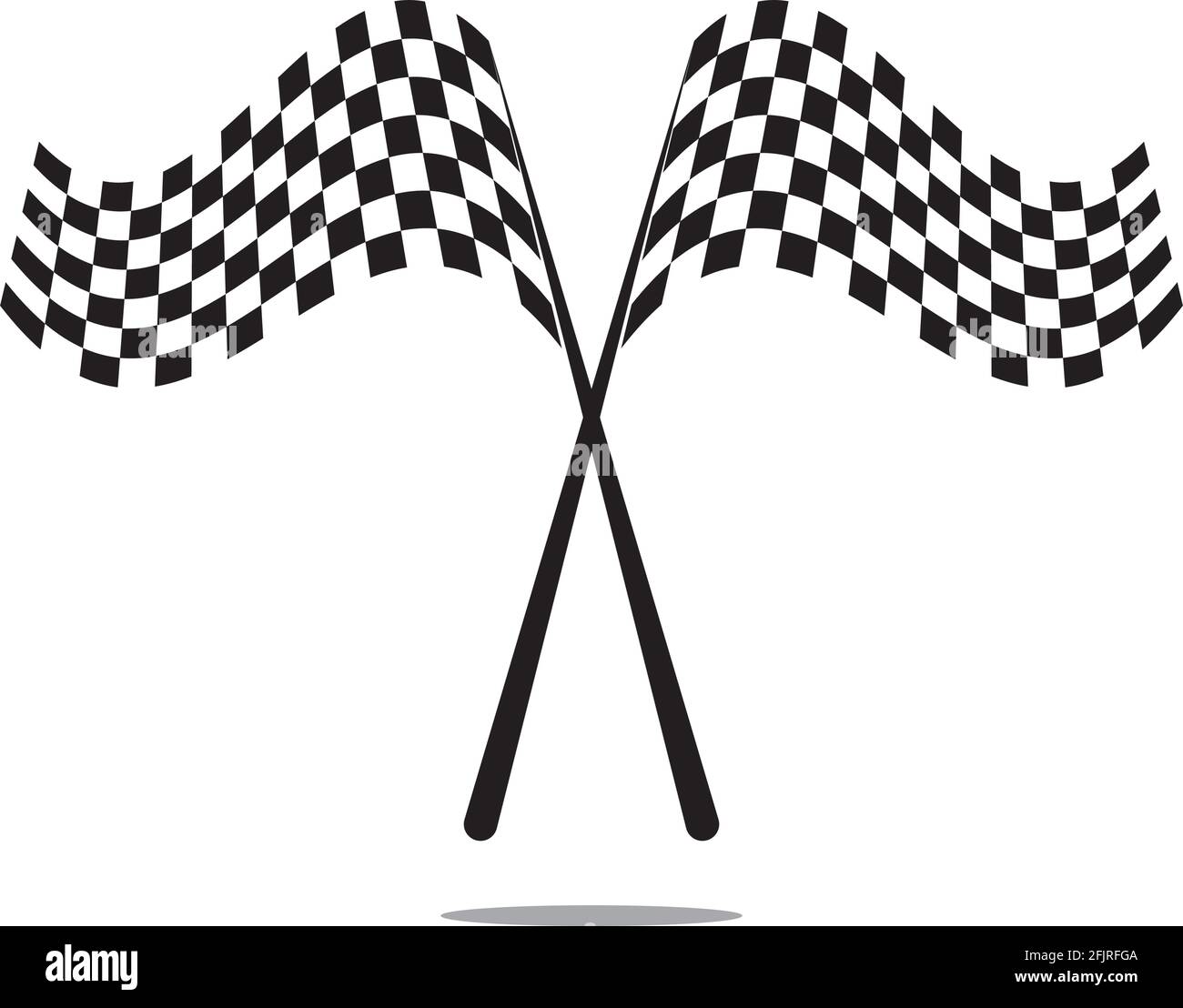 Race flag icon, simple design illustration vector Stock Vector