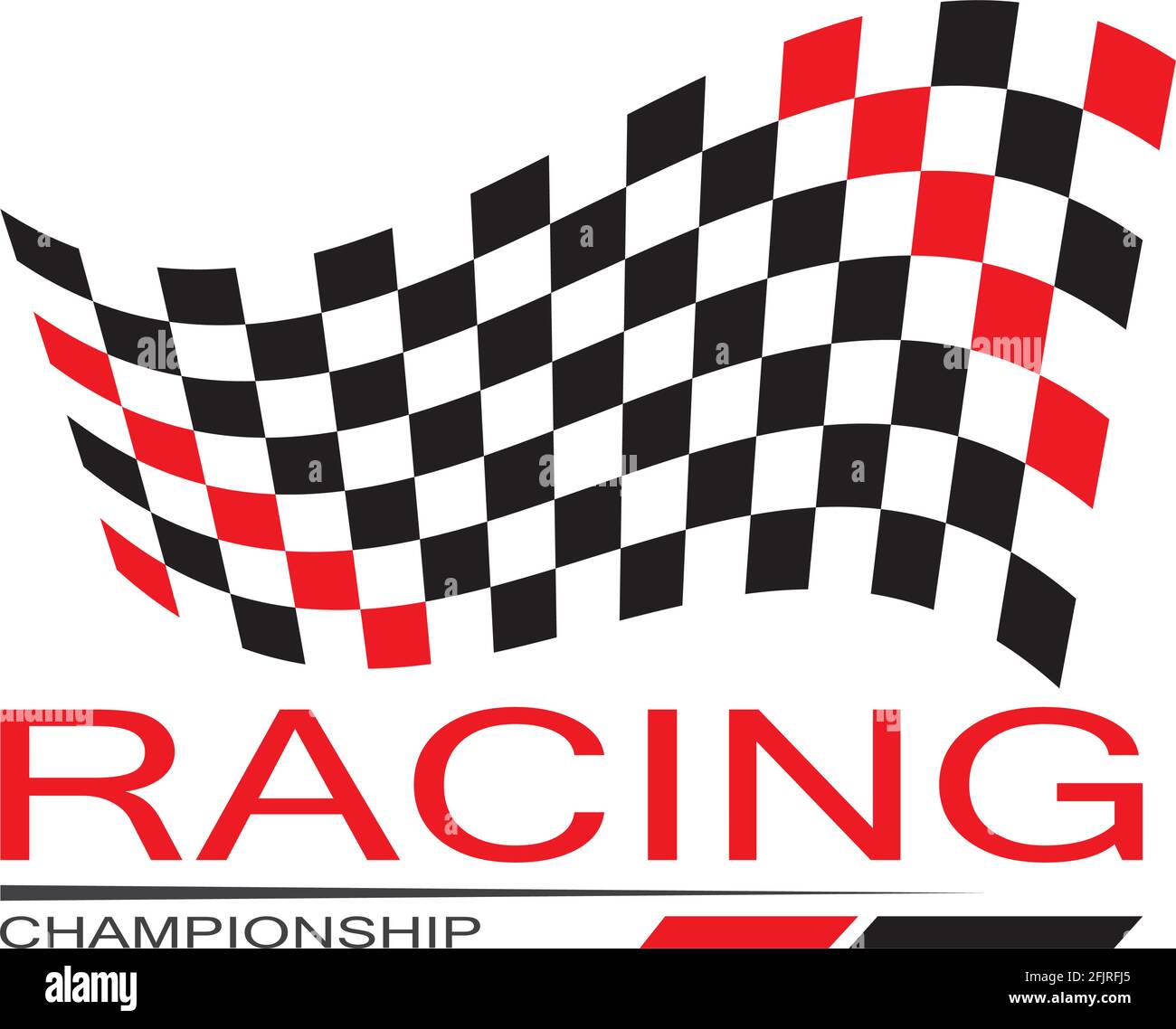 Race flag icon, simple design illustration vector Stock Vector