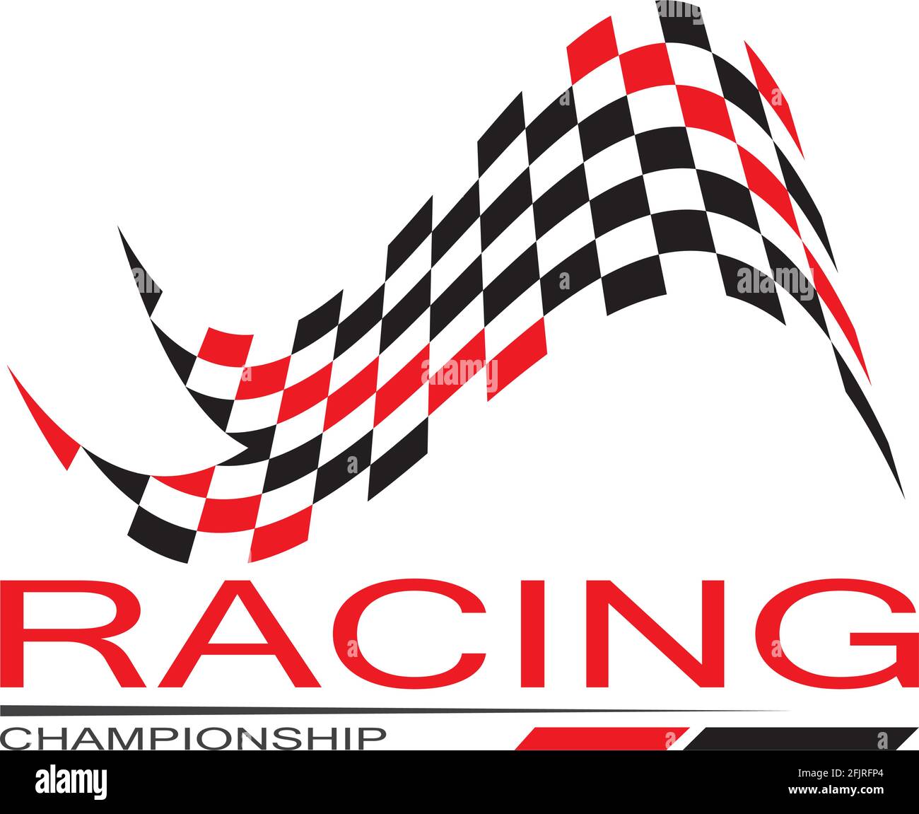 Race flag icon, simple design illustration vector Stock Vector