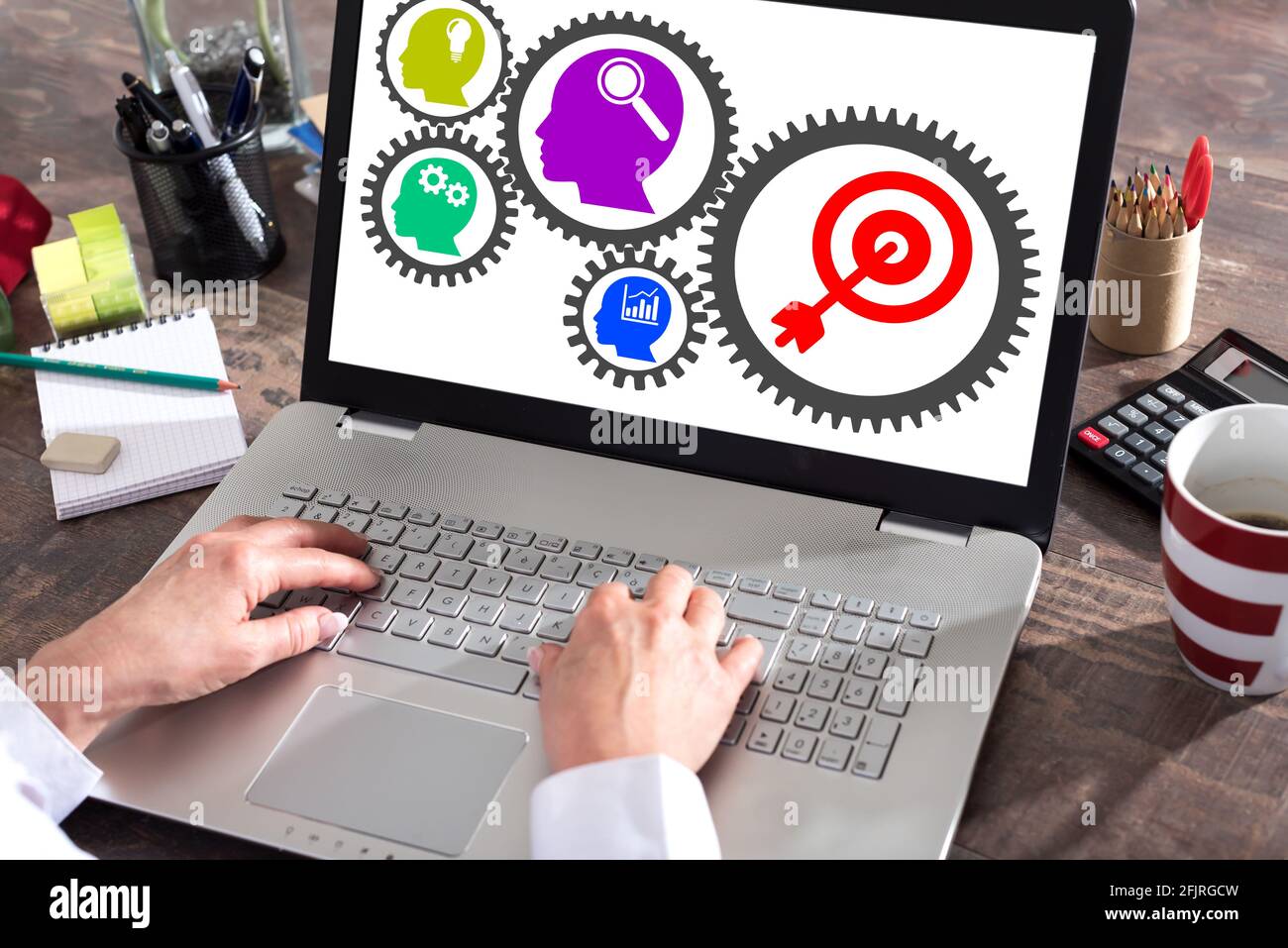 Business process concept shown on a laptop screen Stock Photo - Alamy