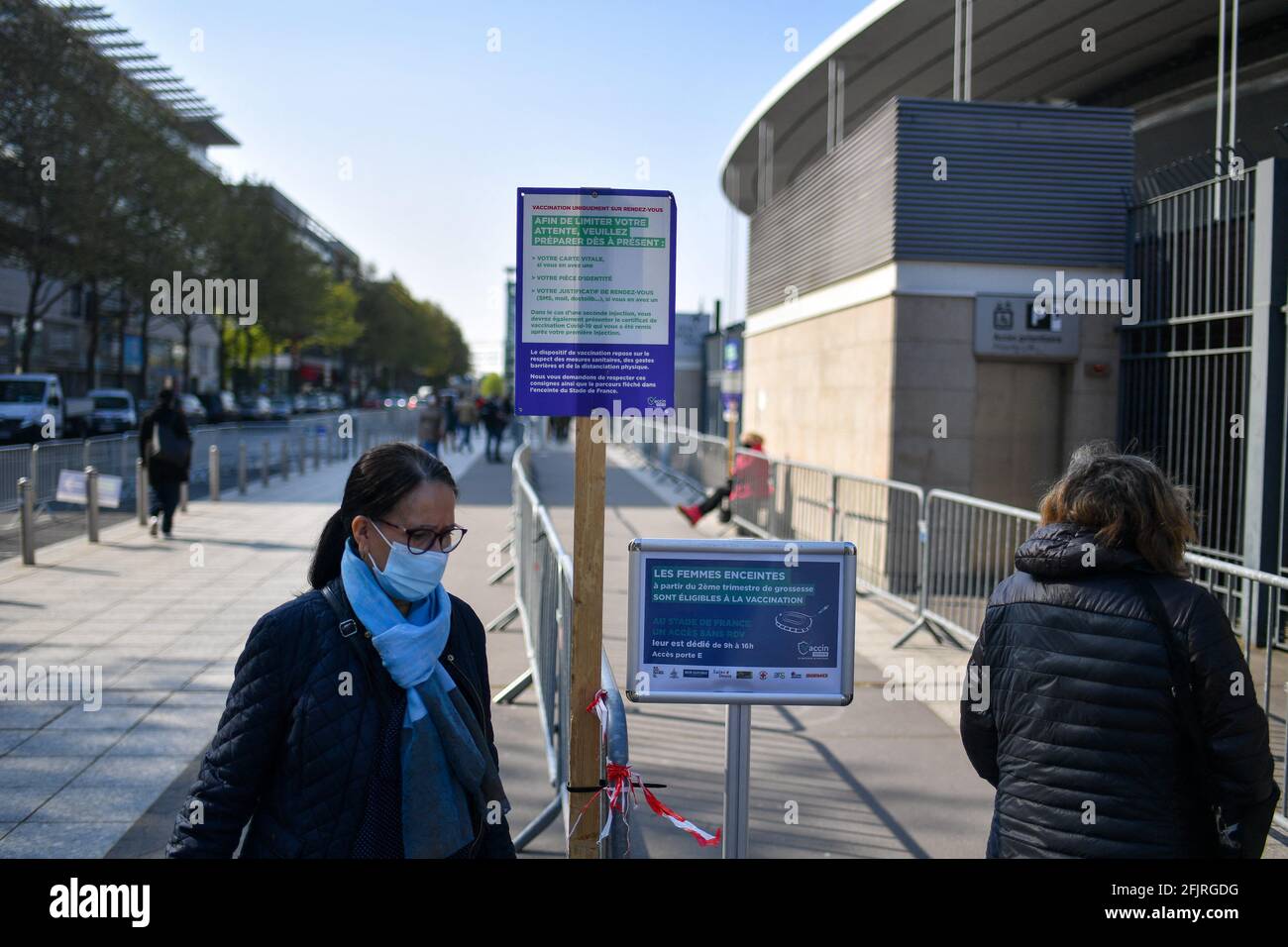 The vaccination center of the Stade de France in SaintDenis. Paris, France on April 22, 2021