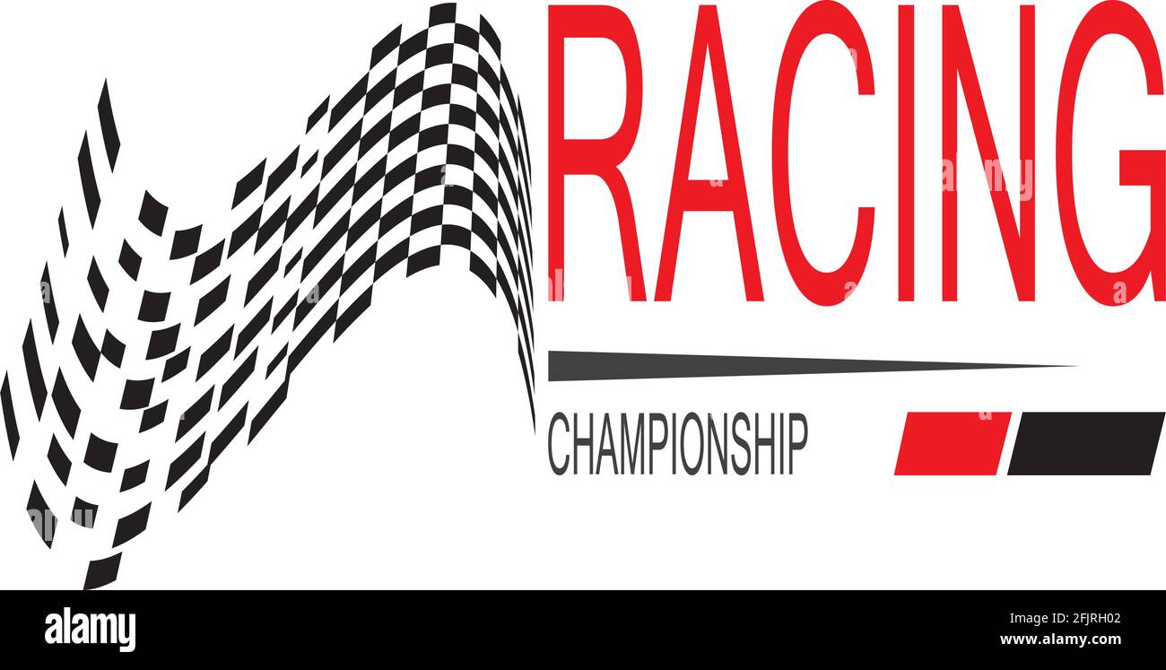 Race flag icon, simple design illustration vector Stock Vector