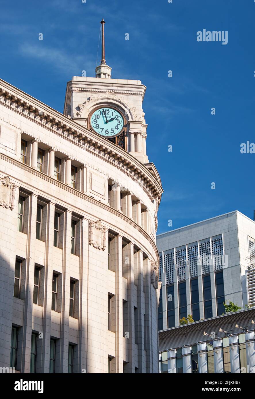 Famous Tokyo Seiko flagship store with a clock tower in the main street of  Ginza. Tokyo. Japan Stock Photo - Alamy