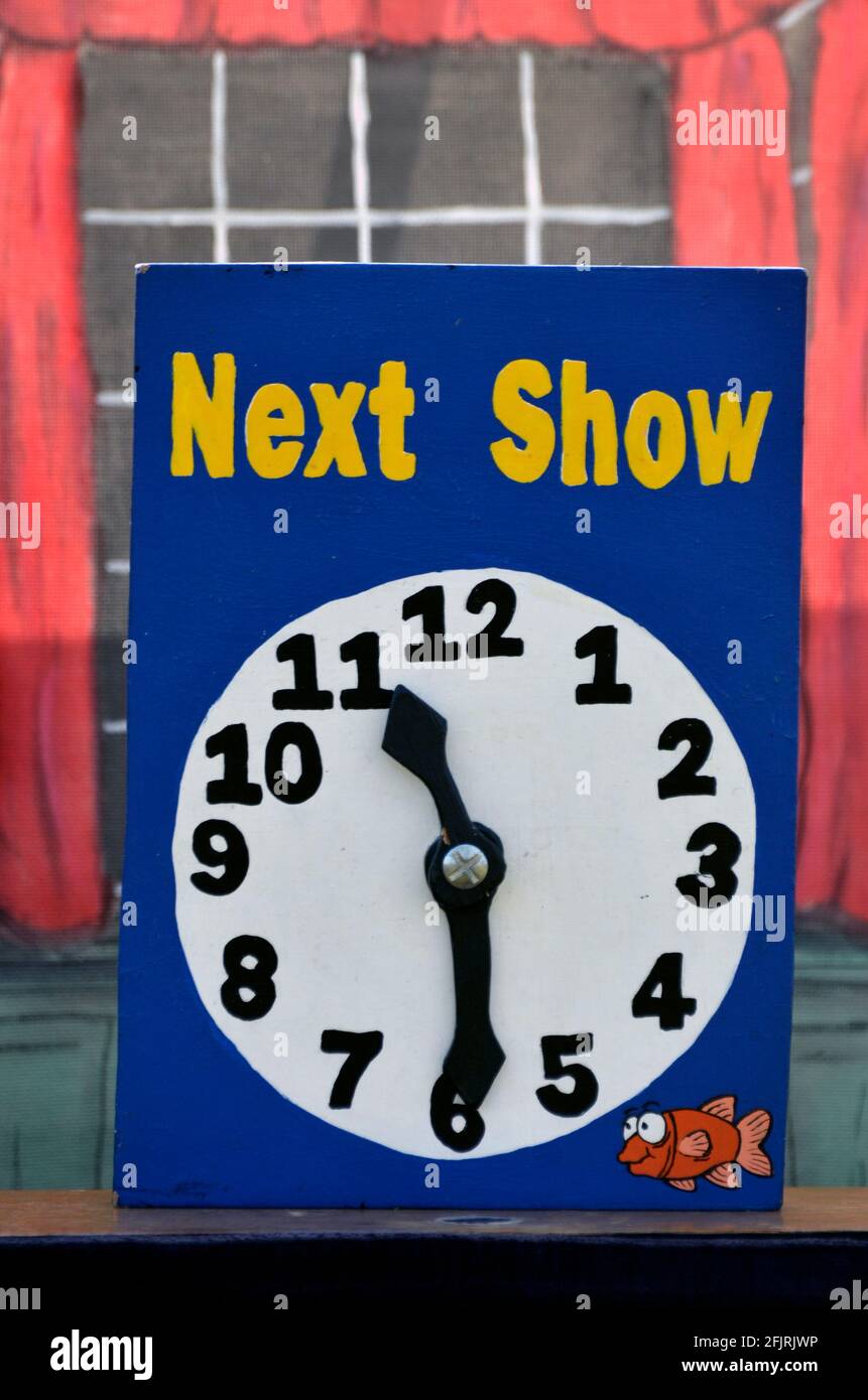 punch and judy show time board Stock Photo Alamy