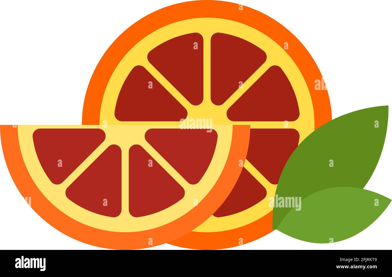 Grapefruit slice and half fruit vector illustration Stock Vector Image & Art Alamy