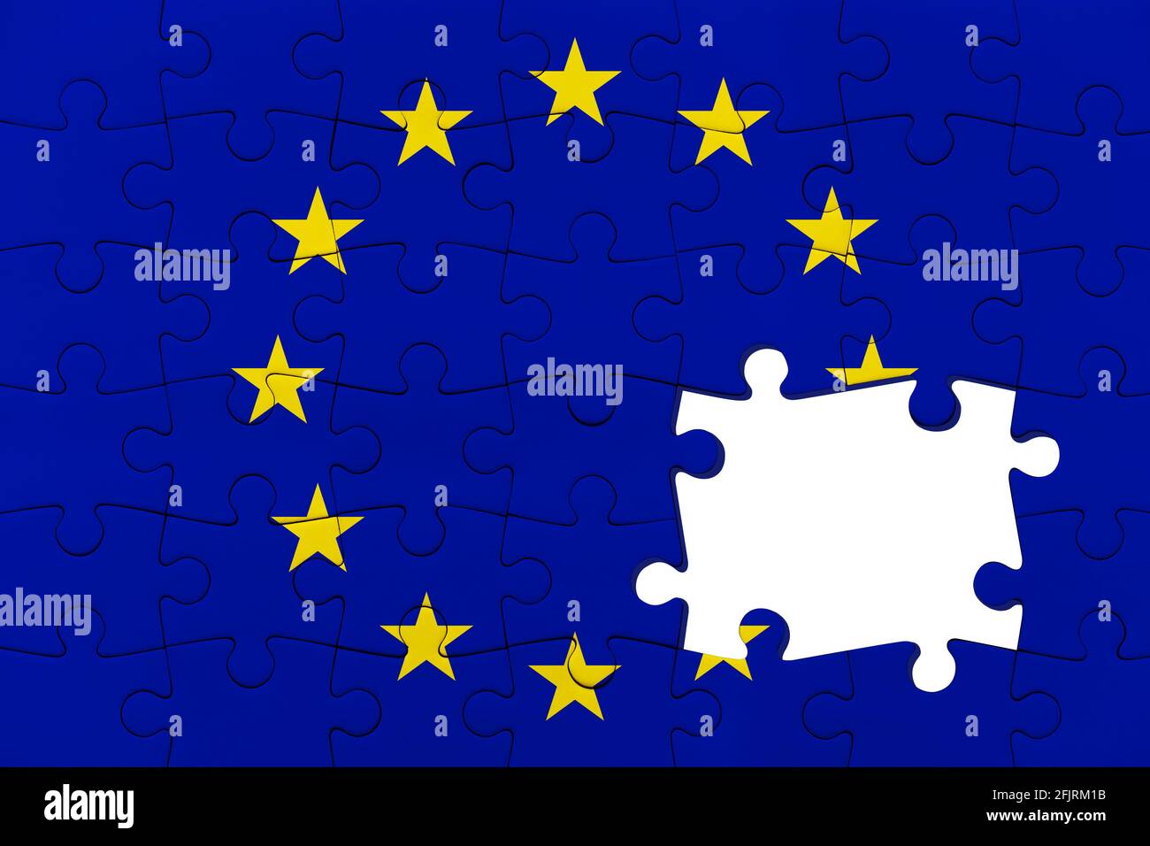 White jigsaw puzzle pattern isolated Stock Photo