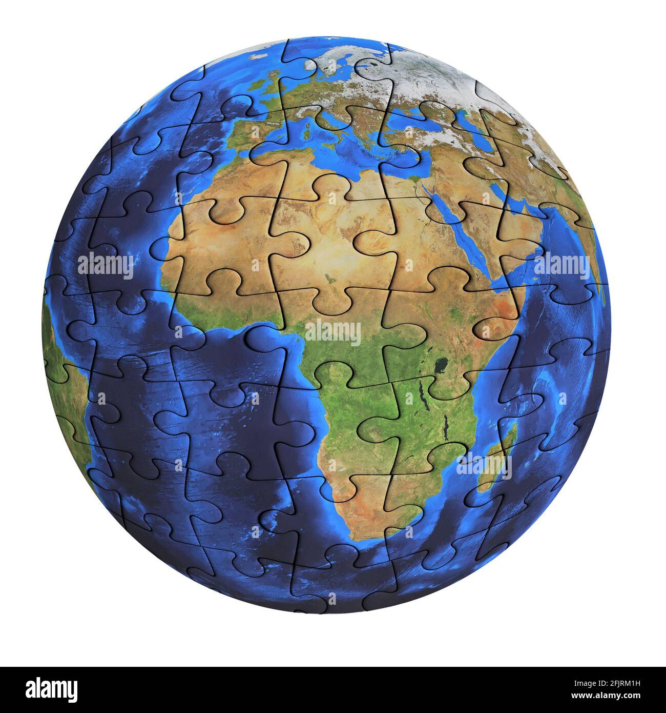 Concept of globalization 3d Earth planet isolated on white. Earth