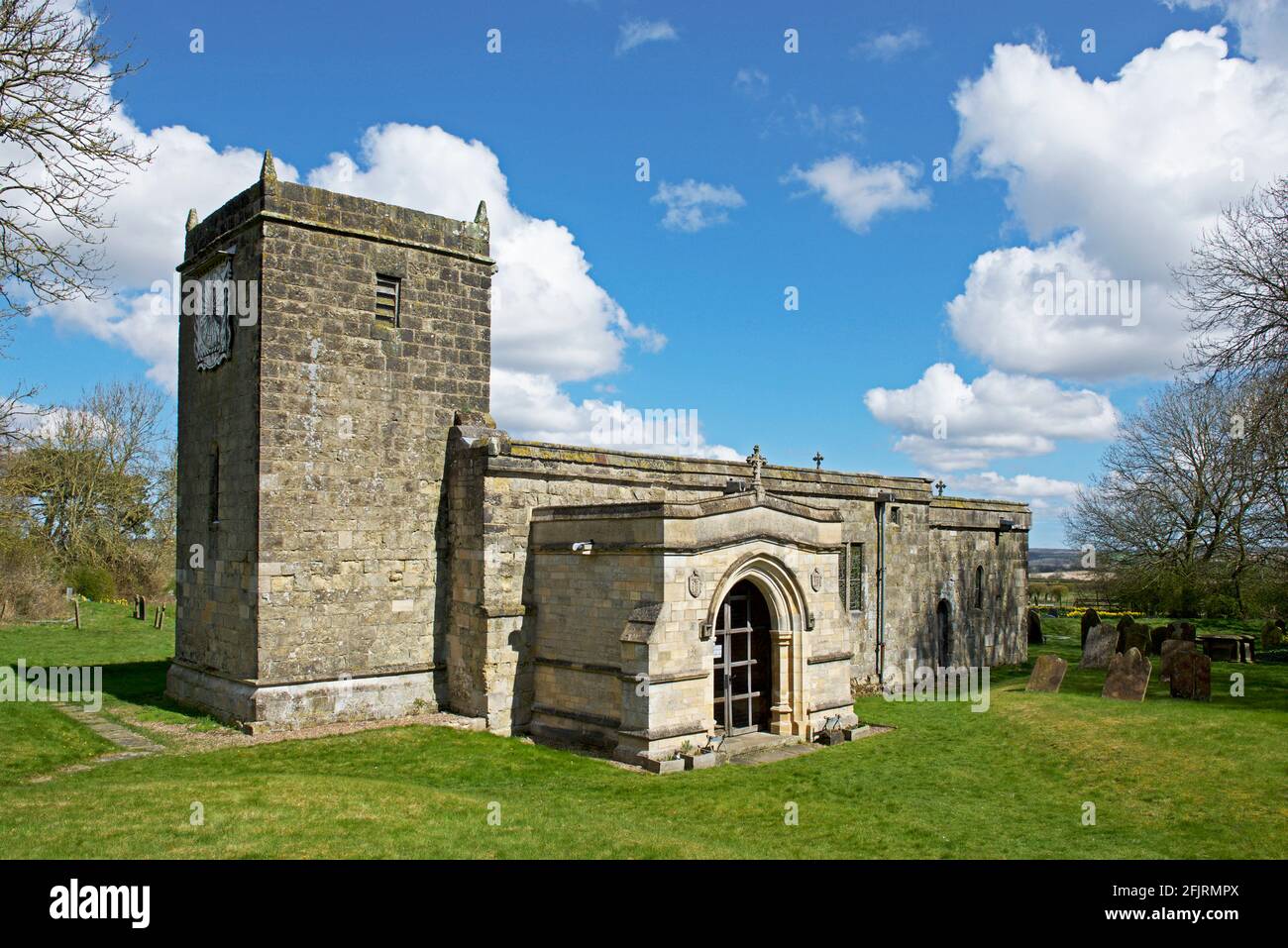 St Mary's Church in the village of Fridaythorpe, East Yorkshire, England UK Stock Photo