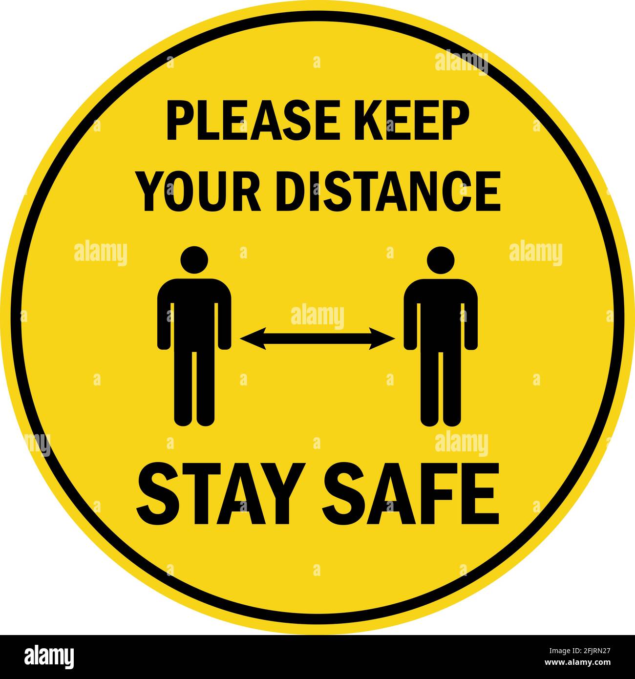 Keep Your Distance Social Distancing 2 Metres 6ft Apart Health and Safety Sign 