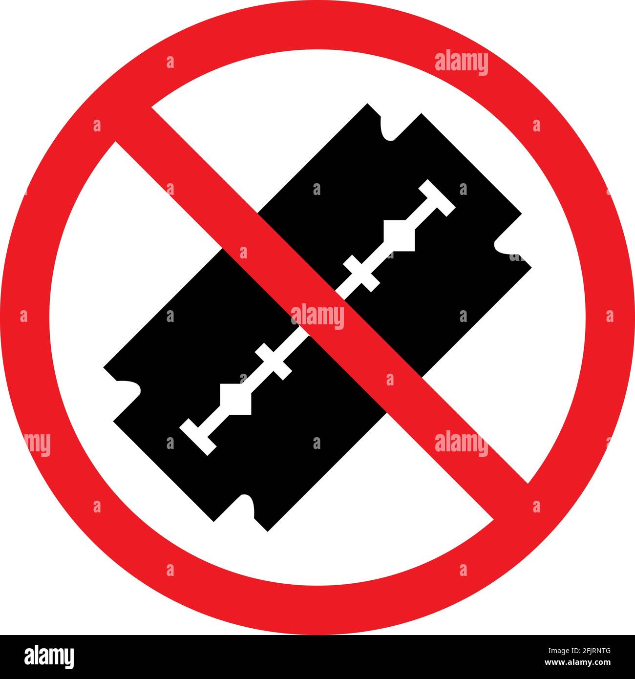 No razor blade warning sign. Sharp objects not allowed. Perfect for  backgrounds, backdrop, banner, poster, icon, sign, symbol, sticker and  wallpaper Stock Vector Image & Art - Alamy