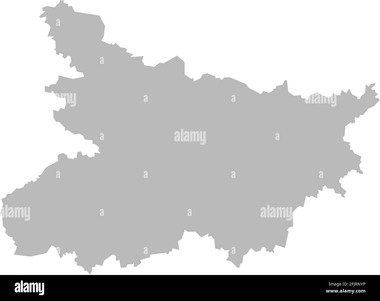 Bihar indian state map. Light gray background. Business concepts graphics design. Stock Vector