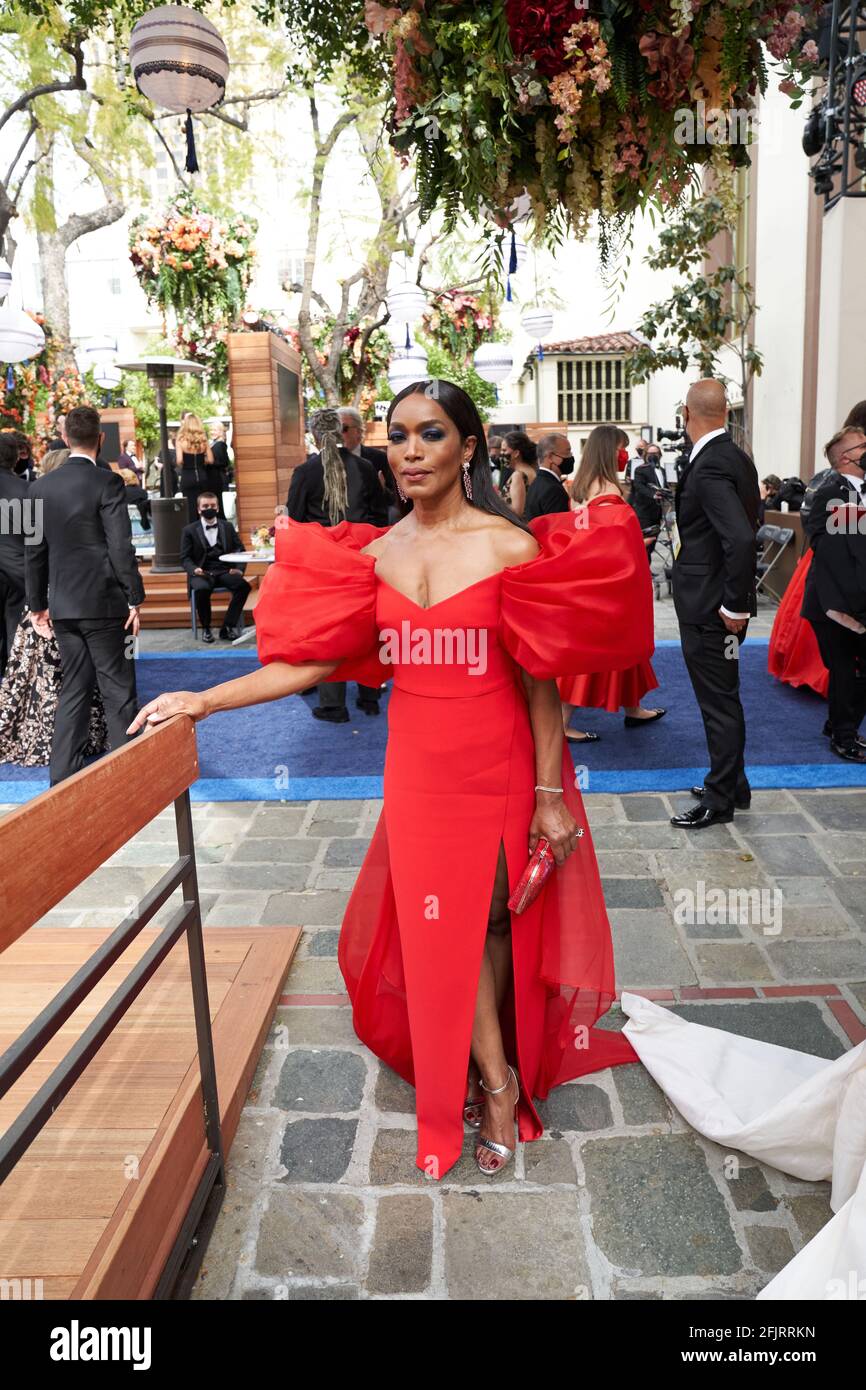 Los Angeles, USA. 25th Apr, 2021. Angela Bassett arrives on the red