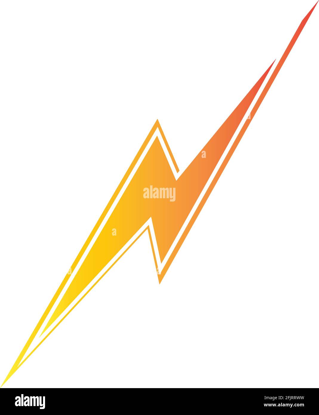 lightning thunderbolt electricity logo design template Stock Vector ...