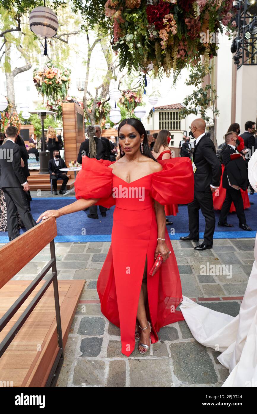 Los Angeles, USA. 25th Apr, 2021. Angela Bassett arrives on the red