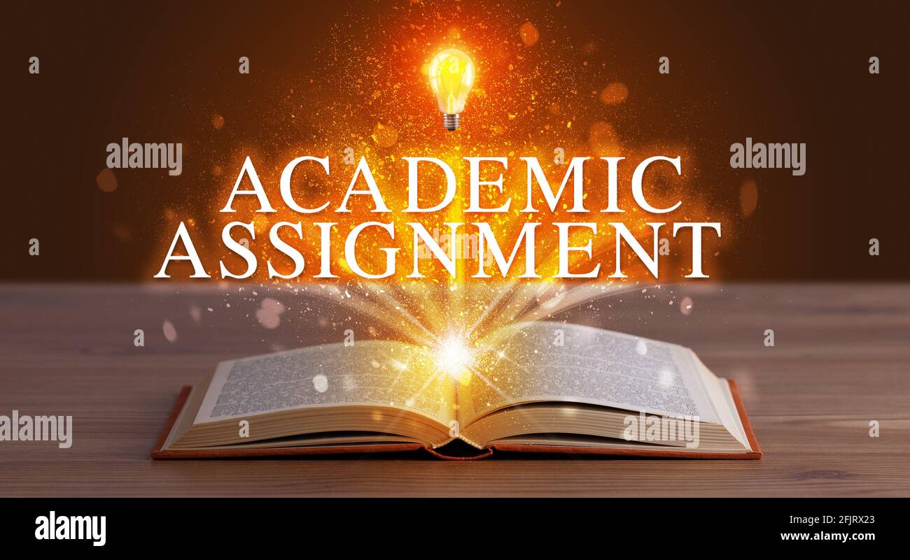 Teacher Book Inscription Educational inscription coming out from an open book Stock Photo - Alamy