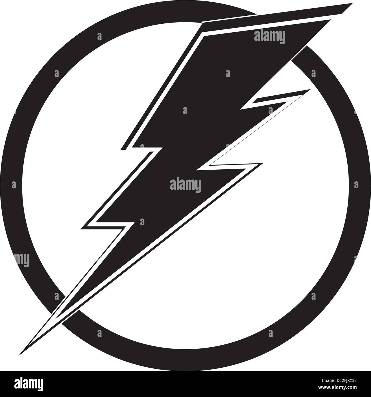 lightning thunderbolt electricity logo design template Stock Vector