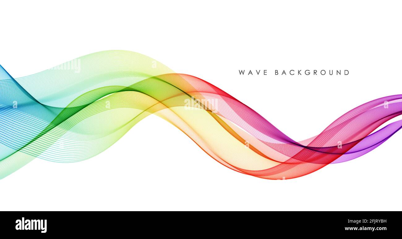 Vector abstract colorful flowing wave lines isolated on white ...